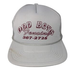 Odd Boys Fencing 367-2728 Snapback Trucker Hat Gray One Size Mesh Back Rope